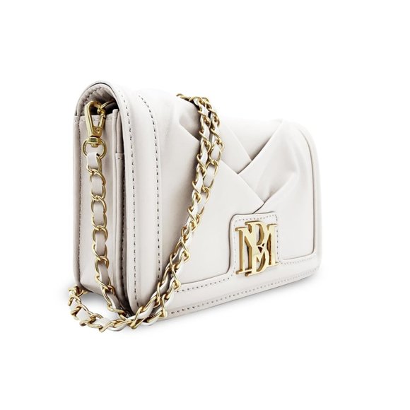 Badgley Mischka white Pleated Crossbody Bag - Picture 2 of 2